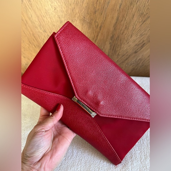 BALLY red envelope style  clutch  wallet - Picture 10 of 13
